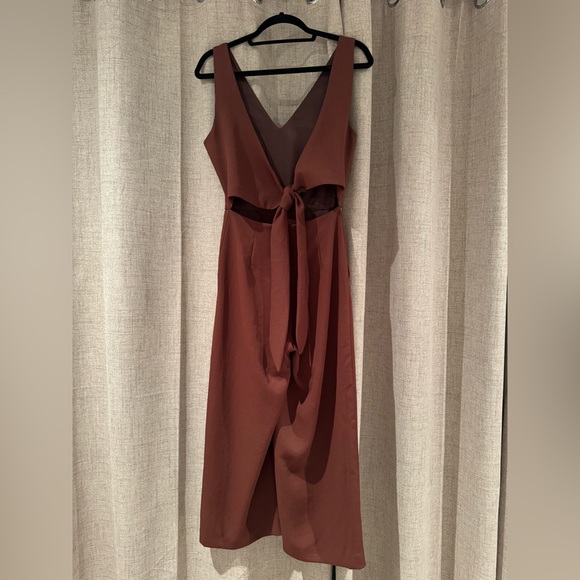 Aritzia Wilfred Ecoulement jumpsuit in a rust brown color. Size 2. - Picture 3 of 7